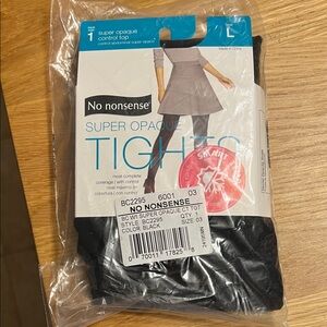 No Nonsense Women's Super Opaque Black Tights